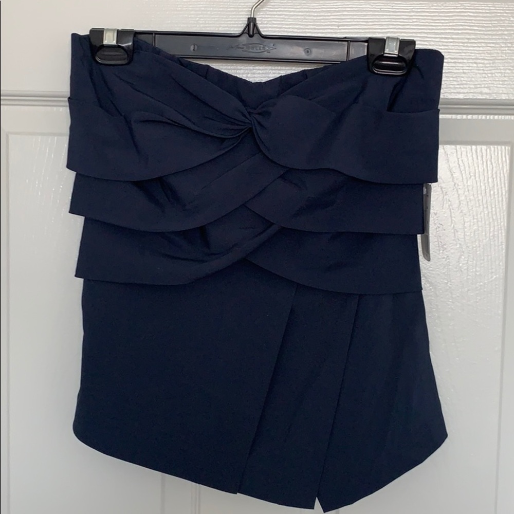 NWT Forever 21 Navy Peplum Style Tube Top